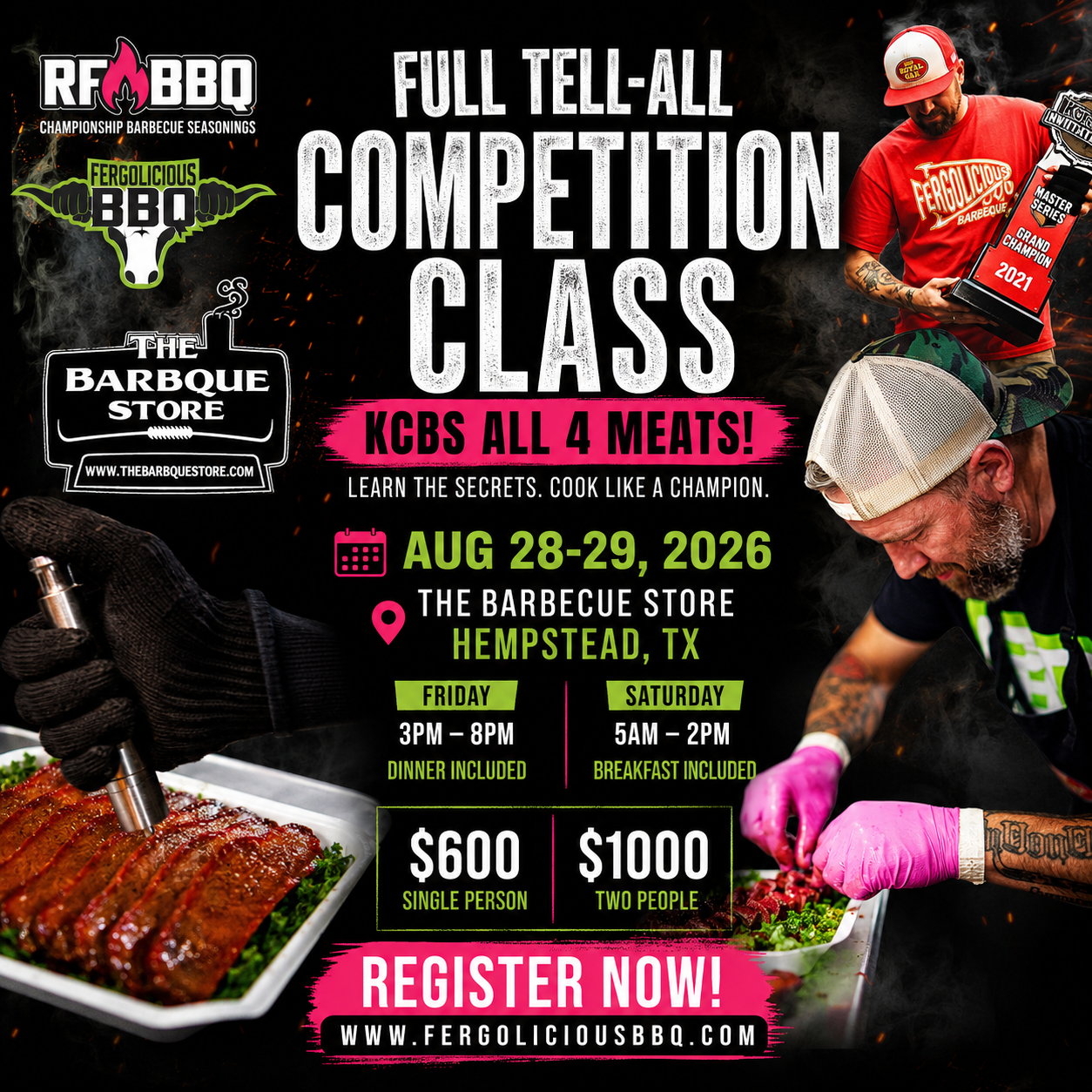 Aug 28-29 Tell-All KCBS Competition Class