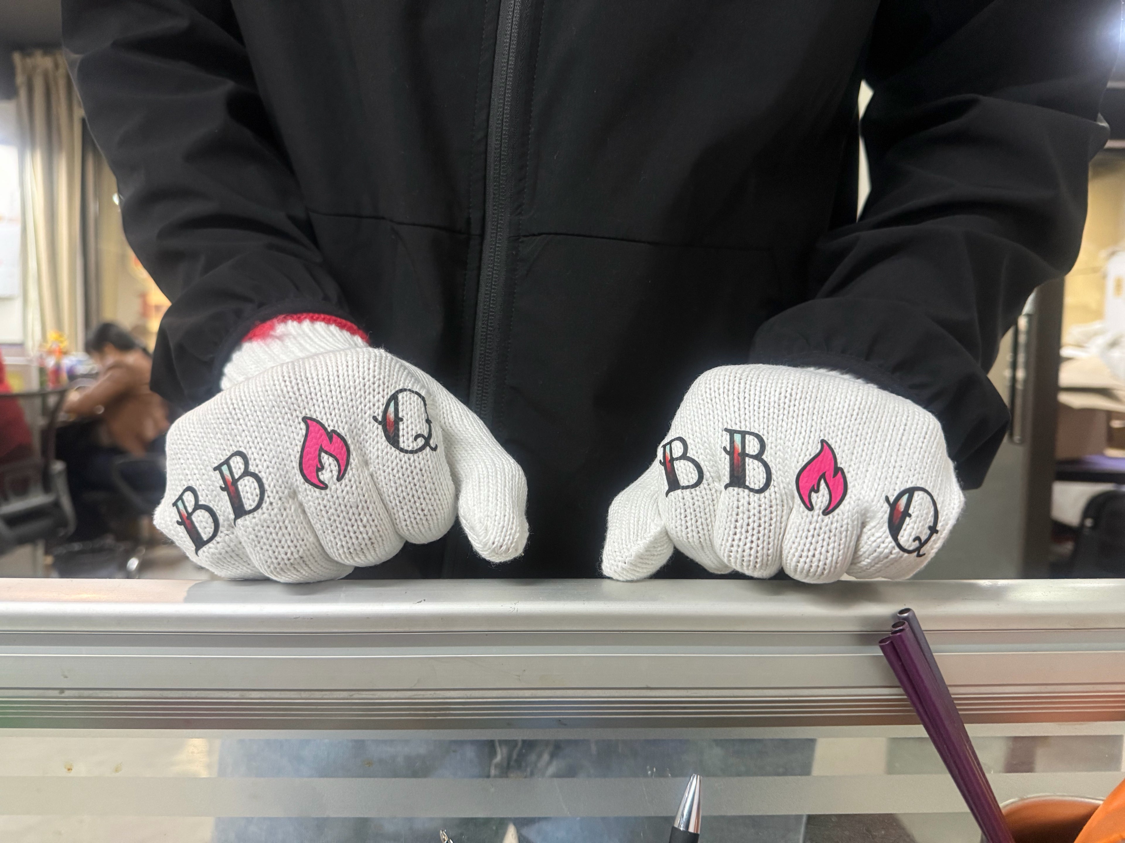 Tattoo Knit Gloves